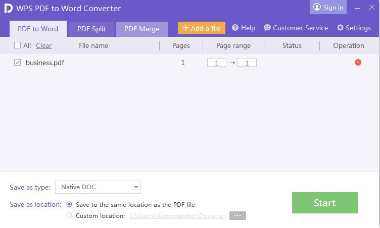 wps convert pdf to word